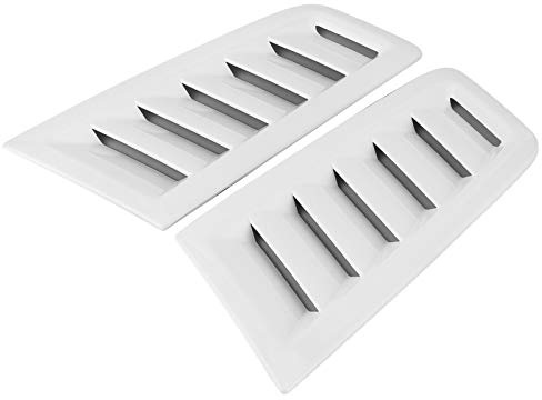 Prese D'aria per Cofano, Prese D'aria Universali per Cofano Motore Parti Esterne per Auto, Alette di Aspirazione del Flusso D'aria Sostituzione per Focus RS MK2 Style (Bianco