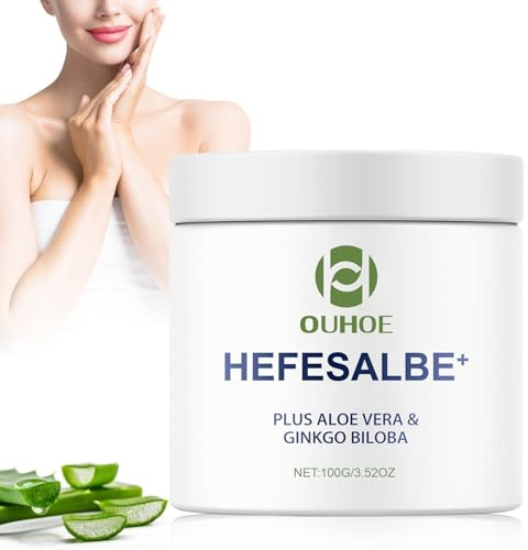 Ungüento de levadura, Yeast Ungüento 100ML, Pomada natural contra la levadura, ungüento de levadura con el plus de aloe vera y ginkgo biloba y glicerina, para piel seca y piel seca (A)