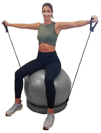 Chaise Ballon Chaise de Boule D'entraînement pour Le Yoga/Fitness, Chaise de Boule de Stabilité pour La Salle de Classe de Bureau à La Maison, Siège de Boule de Grossesse avec Pompe, Soulager (Size