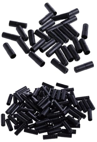 Bamyli 200 tappi terminali per bicicletta, terminali per fune del cambio, manicotto del freno per bicicletta (100 pezzi, 5 mm e 100 pezzi, 4 mm)