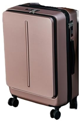 KXAOXGRC Trolley case, with Laptop Bag Business Travel Case Men Universal Wheel Trolley PC Box Trolley Luggage(Rose Gold,24inch)