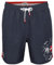 Hoamatkult Österreich Adler Badehose | Herren Badeshorts mit 4-Wege-Stretch, schnelltrocknend & wasserabweisend | Kultiger Look mit 3 Taschen & elastischem Bund (L, Dunkelblau)