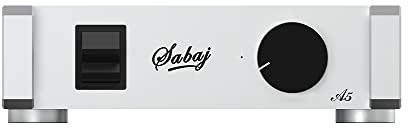 SABAJ A5-förstärkare HiFi-stereoförstärkare,ICEpower-modul,RCA*2-ingång,låg distorsion,högeffektiv digital förstärkare,retroutseende,lämplig för vardagsrum eller sovrum