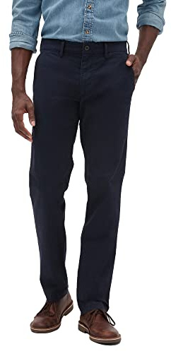 GAP Mens Essential Straight Fit Khakis, New Classic Navy, 31W x 32L US