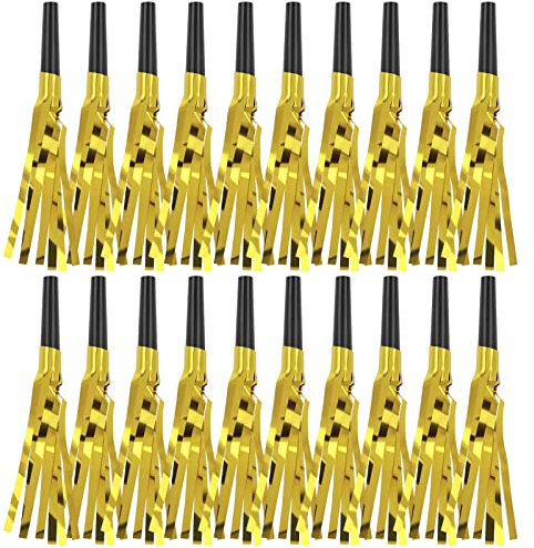 Abeillo 24 Stück Party Krachmacher Partytröten Luftrüssel Musikalische Blowouts Geburtstagsfeier Pfeifen Partyzubehör Tröte für Geburtstag, Sportveranstaltungen, Neujahr, Weihnachten