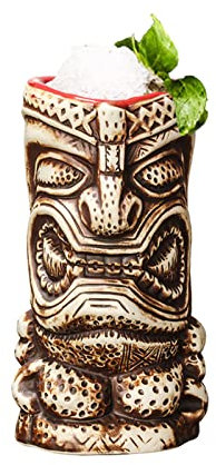 Tiki Mugs pour Cocktails - Tasses Hawaïennes, Verres Exotiques et Décorations de Fête (Style 3)