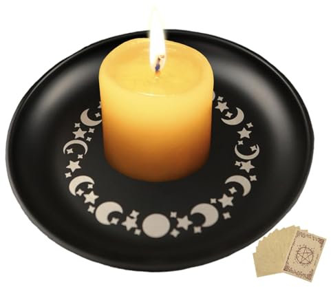 Plato de meditación Ritual, cuenco plano, soporte para velas de acero inoxidable, bandeja de adivinación, bandeja de adivinación, quemador de incienso, plato para velas