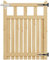 INMOZATA Garden Gate Wooden Pedestrian Gate with Gate Lock and Hinge, 3ft Wide x 4ft High (90cm Wide*120cm High)