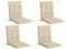Outsunny 4er Set Sitzkissen 108 x 50 x 5 cm Stuhlkissen mit Bändern, Outdoor Indoor Sitzauflage, Sitzpolster, Bankpolster für Gartenmöbel, Sitzsthul, Essstuhl, Beige