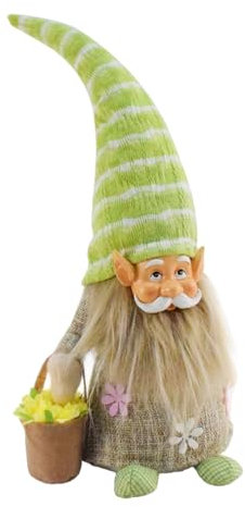 KASFDBMO Polyester Dwarf Statue Weather Resistant Elderly Gnomes Figurine Ornament For Easters Celebration Home Decoration