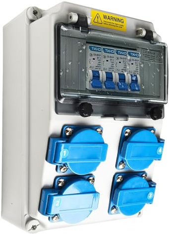 Tableau Électrique 16A, Coffret Électrique En Saillie Avec 230V, Coffret De Chantier Étanche IP44, Coffret Électrique Mural Pour Atelier Ou Chantier Intérieur/Extérieur