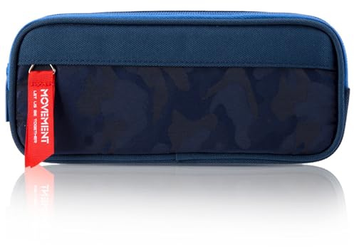 MLPKOI Estuche Escolar Grande Capacidad Estuches, Escolares 3 Compartimentos, Estuche Grande, Pencil Case, Organizador de Papeleria, Bolsa de Lápiz para Niñas Niños Adolescentes Adultos (Azul) (Azul)