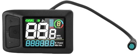 POENVFPO LCD-skärm för Elcykel, Cykeldator med Färgskärm med USB-laddningsport, UART-protokollstöd för BBS01 BBS02B G340 G320 M620 Mellanmotorer