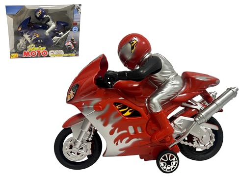 Moto Giocattolo per Bambini Maxi Moto con Pilota con Movimento Frizione da Corsa Super Racing Motorcycle Motocicletta Stradale Bike Sportiva da Strada Giocattolo per Bambini, colori assortiti