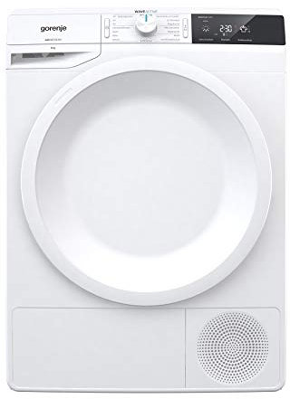 Gorenje DNE 8B Kondensations-Wäschetrockner, 8 kg, LED Display, Made in EU, 16 Programme, Nature Dry, Sportprogramm, Startvorwahl, weiß