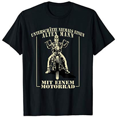 Unterschätze Niemals einen Alten Mann mit einem Motorrad T-Shirt