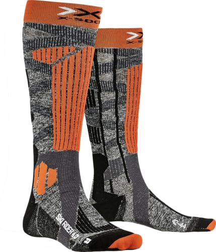 X-Socks Ski Rider 4.0 Chaussette de Ski Gris Unisex Taille 35-38