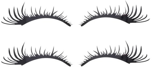 BESPORTBLE 2 Paare Augenbrauen Scheinwerfer Aufkleber Schwarz Wimpern Autoaufkleber Dekoration Karosserie Sticker Abnehmbar