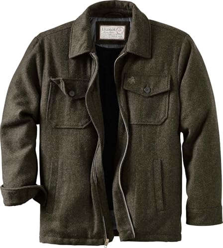 Legendary Whitetails Mens Wool Blend Jacket Insulated Berber Lined Coat, Foggy Ridge, 2XL