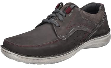 Josef Seibel Herren Bequemschuhe Anvers 91,Weite K (Extra weit),Wechselfußbett,Komfortschuhe,Halbschuhe,schnürer,Granit-Kombi,43 EU