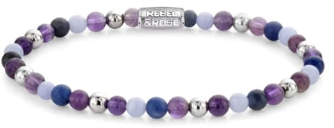 Rebel & Rose Damen-Armband Are Violets Blue 4 mm RR-40102-S-S