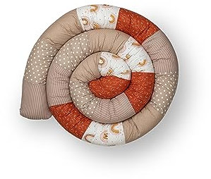 ULLENBOOM ® Baby Kuschelschlange 400x13 cm Regenbogen (Made in EU) - Kuschelschnecke in vielen Farben und Größen, Bezug: 100% OEKO-TEX Baumwolle, Nackenrolle