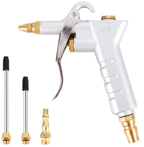 Druckluftpistole Luftpistole Für 1/4 Schnellkupplungeuropäischer Stil Schnellkupplung Druckluft Zubehör, Mit 3 Düsen, Hochdruck Ausblaspistole Industrielle Reinigungswerkzeug