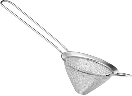 LIFKOME Fine Mesh Ice Drainer Filter Funnel Hook for Bar and Home Stainless Steel Cone Shape Residue Strainer