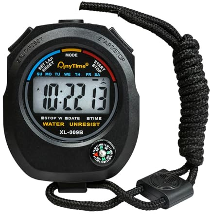 Hsthe Sea Chronomètre de Sport numérique avec Calendrier, Alarme, Boussole, chronomètre Portable pour la Natation, la Course, Le Football, etc.