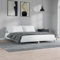 NQJIBUE Beds & Accessories Bettgestell Hochglanz Weiß 160x200 cm Holzwerkstoff Betten & Bettrahmen