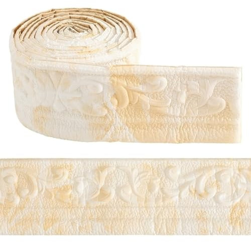 CRASPIRE Moldura de Corona Autoadhesiva de 90.5 x 3.14 pulgada para Papel Tapiz Borde de Mármol Amarillo Limón Flexible 3D Borde de Zócalo Espejo Líneas de Base de Pared Adhesivas Espuma