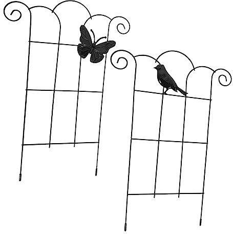 POPETPOP 2pezzi in Metallo Per Piante Rampicanti Supporto Per Piante in Da Esterno Per Da e Naturale