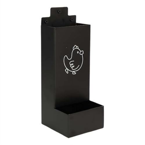Chicken Feeder Grit Dispenser for Coop Accessories - Moisture-Proof Oyster Shell Container for Healthier Hens & Eggs, Easy Clean Farm Supply for Backyard Poultry (black)