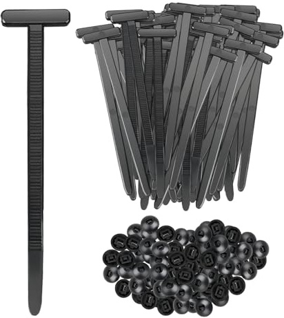 YAOYYG 100pcs Morsetto di Serraggio, Fascette Autobloccanti Universali, Serra Cavo, in Nylon Rivetti in Plastica per Riparazione Automobile Fissaggio Rapido e Foro
