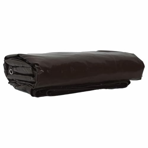 vidaXL Telo 650g / m² Marrone 3 x 4 m Tela con rivestimento in PVC, Copertura per Giardino e Terrazzo, Tela Antipioggia Moderna, Tarp Resistente con Superficie Liscia, Copertura Esterna