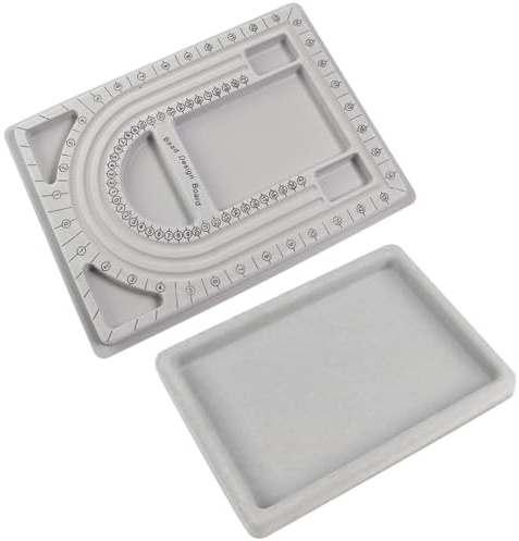 Abaodam Lot de 2 Plateaux de Perles en Plastique pour Création de Bijoux Planche à Bijoux 7 Compartiments pour Perles et 4 Grands Plateaux de Conception Outil de Perlage pour Bracelets