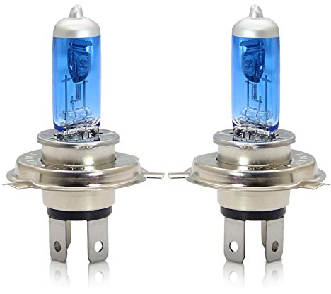 WinPower H4 472 Halogen Bulbs 130/120W 5000K Ultra White Hi/Lo Beam 12V Car Motorcycle Headlight, 2 Lamps