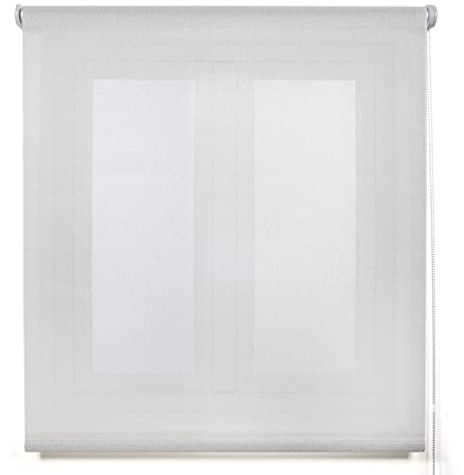 Blindecor Belmont estor enrollable tejido translúcido brillante - Gris plata, 160 x 180 cm (Ancho por Alto). Tamaño de la Tela 157 x 175 cm. Estores para ventanas