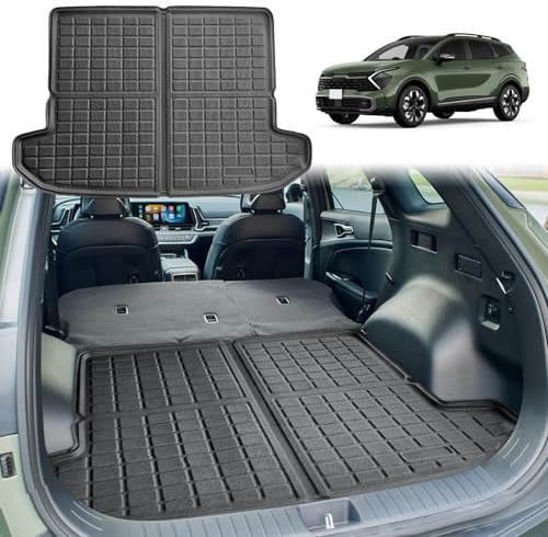 GAFAT Compatible con Kia Sportage NQ5 V 2022-2025 2026 Alfombrilla para Maletero, Fácil de Plegar, Sportage V Alfombrilla TPE Cubeta de Maletero para Todo Tipo de Clima, Escaneo 3D Original