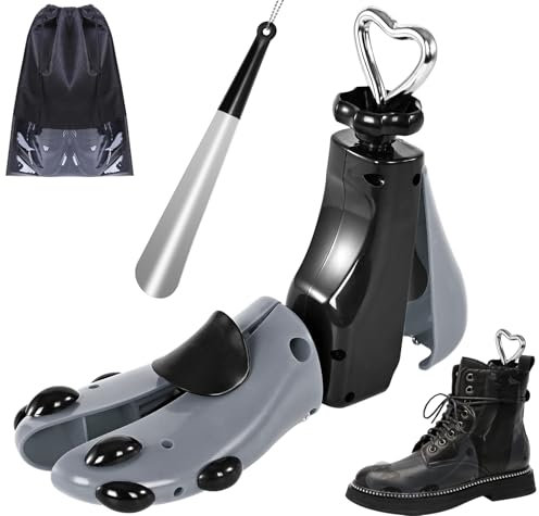 JJDPARTS Schuhspanner für Damen und Herren, verstellbare Unisex-Stiefelbreite Füße (1 Packung, für Damengröße 43-42, Herren 42-47) Grau