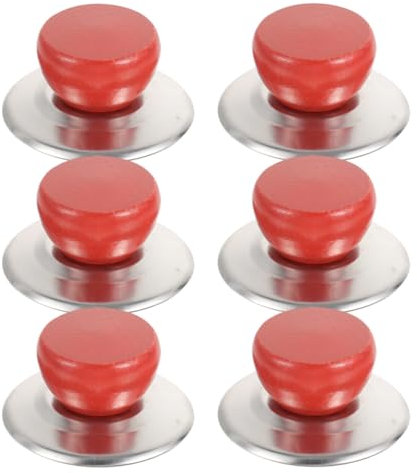 OKUMEYR 6sätze Kochtopfdeckelknöpfe Aus Abs Für Topfdeckel Pfannendeckelgriffe Mit Langen Schrauben Verbrühungsschutz Kochgeschirrteile Und Küchenzubehör