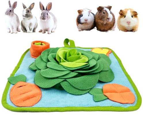 PLUSHCEWT Snuffle Mat for Dogs Snuffle Mat for Puppies Dog Snuffle Mat Rabbit Foraging Mat Interactive Feeding Mats for Medium Small Dogs Small Animals for Boredom Mental Stress Relief (A, 35 * 35cm)