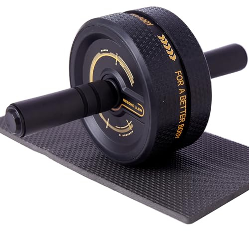 NESOHC-LLEW Upgraded Ab Roller Wheel. Abdominal Training Roller for Men/Women, Abdominal Wheels Widened to 3.4 , Rubber Tread of The Abdominal Wheel Upgraded, Max Weight 490 lbs