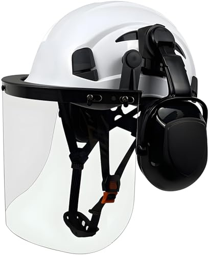 Casque forestier haute visibilité avec rabat respirant et résistant aux chocs Convient pour les opérations de bûcheron en plein air