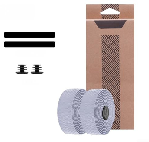 Cinta de manillar de bicicleta para bicicletas de carretera con capa de cojín de esponja, material antideslizante y absorbente de golpes, incluye extremo de barra y juego de cinta de acabado (morado)