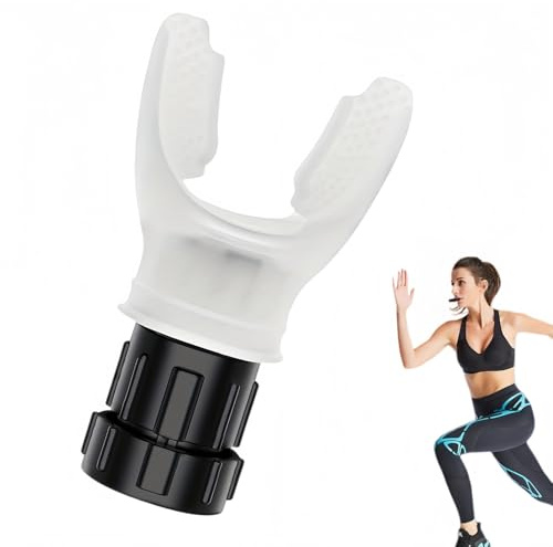 LVNEHAL Breathing Trainer, Portable Adjustable Resistance, Handheld Lung | Trainer, for Oral & Muscular Training, Improve Lung Capacity & Respiratory Health (White)