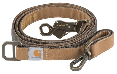Carhartt Pet Durable Nylon Duck Leashes for Dogs, Reflective Stitching for Visibility, Carhartt Brown, Small