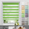 Allesin Doppelrollo Klemmfix ohne Bohren & mit Bohren, Duo Rollos für Fenster und Tür, Klemmrollo Fensterrollo lichtdurchlässig, Sichtschutz und Sonnenschutz, 45x120cm (BxH), Grün