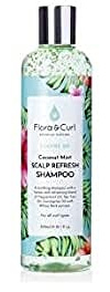 FLORA AND CURL Soothe Me Coconut Mint Scalp Refresh Shampoo 300 Ml per tutti i tipi di capelli, per detergere e nutrire i capelli, 300 ml