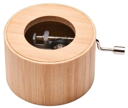 Spieluhr aus Bambus mit dem Wiegenlied: Schlafe mein Prinzchen, schlaf ein - music box von Kurbelwerk green-line, Classic-Edition